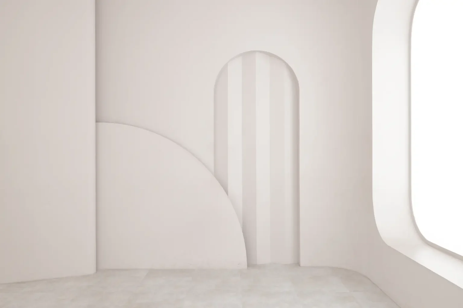 スタジオエミュ加古川店の白を基調にしたモダンなインテリアのスタジオ